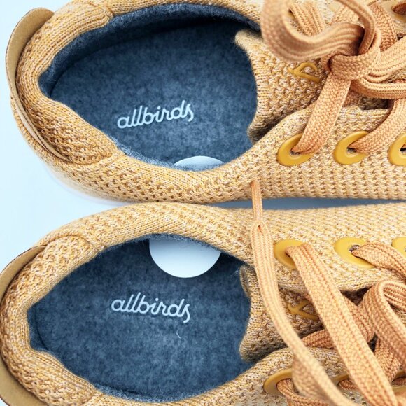 ALLBIRDS Tree Pipers Lux Honey Athletic Sneakers Tennis Shoes Goldenrod Mens 9 - Picture 6 of 8
